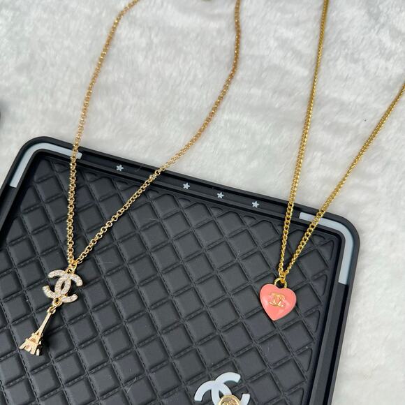 Hand crafted necklace with authentic stamped Chanel charm! BEAUTIFUL - Picture 1 of 9